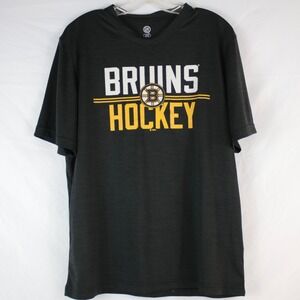 NHL‎ Black Boston Bruins Short Sleeve Graphic T-Shirt Womens Size L